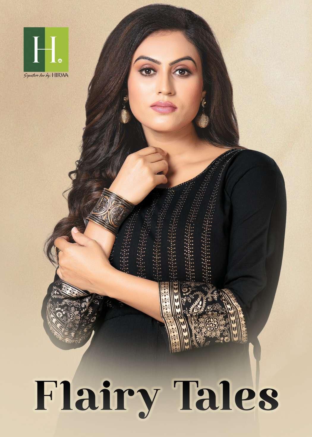 Hirwa Flairy Tales New Latest Designer Rayon Fancy Wear Kurti Collection